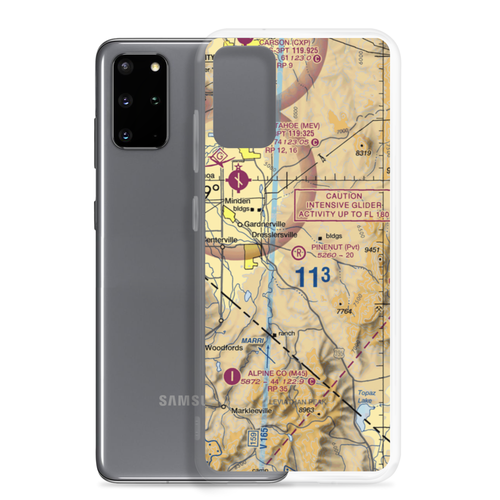 Pinenut Airport (NV55) VFR Sectional Samsung Case Samsung Galaxy S20 Plus model shown