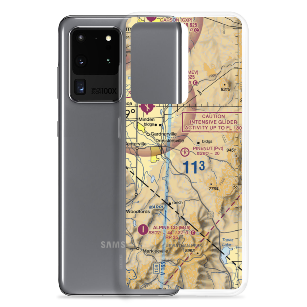 Pinenut Airport (NV55) VFR Sectional Samsung Case Samsung Galaxy S20 Ultra model shown