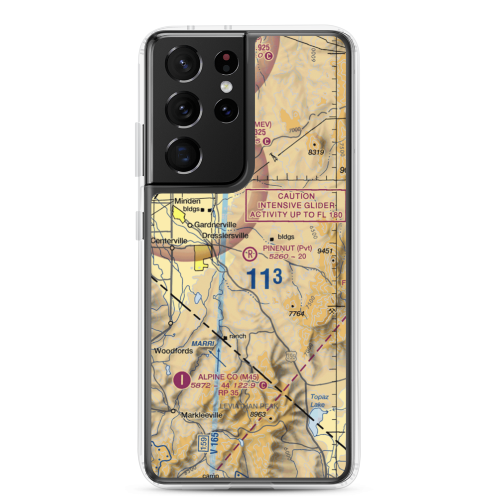 Pinenut Airport (NV55) VFR Sectional Samsung Case Samsung Galaxy S21 Ultra model shown