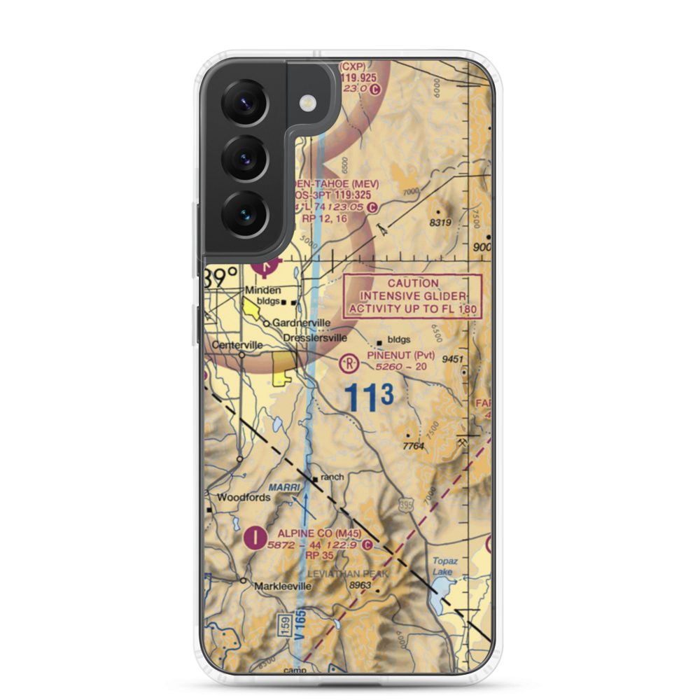 Pinenut Airport (NV55) VFR Sectional Samsung Case Samsung Galaxy S22 Plus model shown