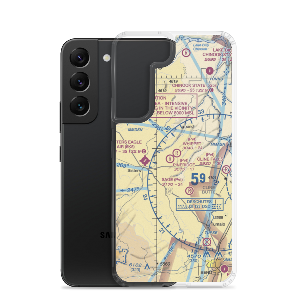 Pineridge Ranch Airport (7OR4) VFR Sectional Samsung Case Samsung Galaxy S22 model shown