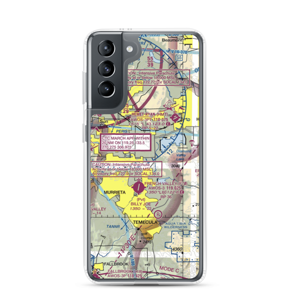 Pines Airpark (8CA5) VFR Sectional Samsung Case Samsung Galaxy S21 model shown