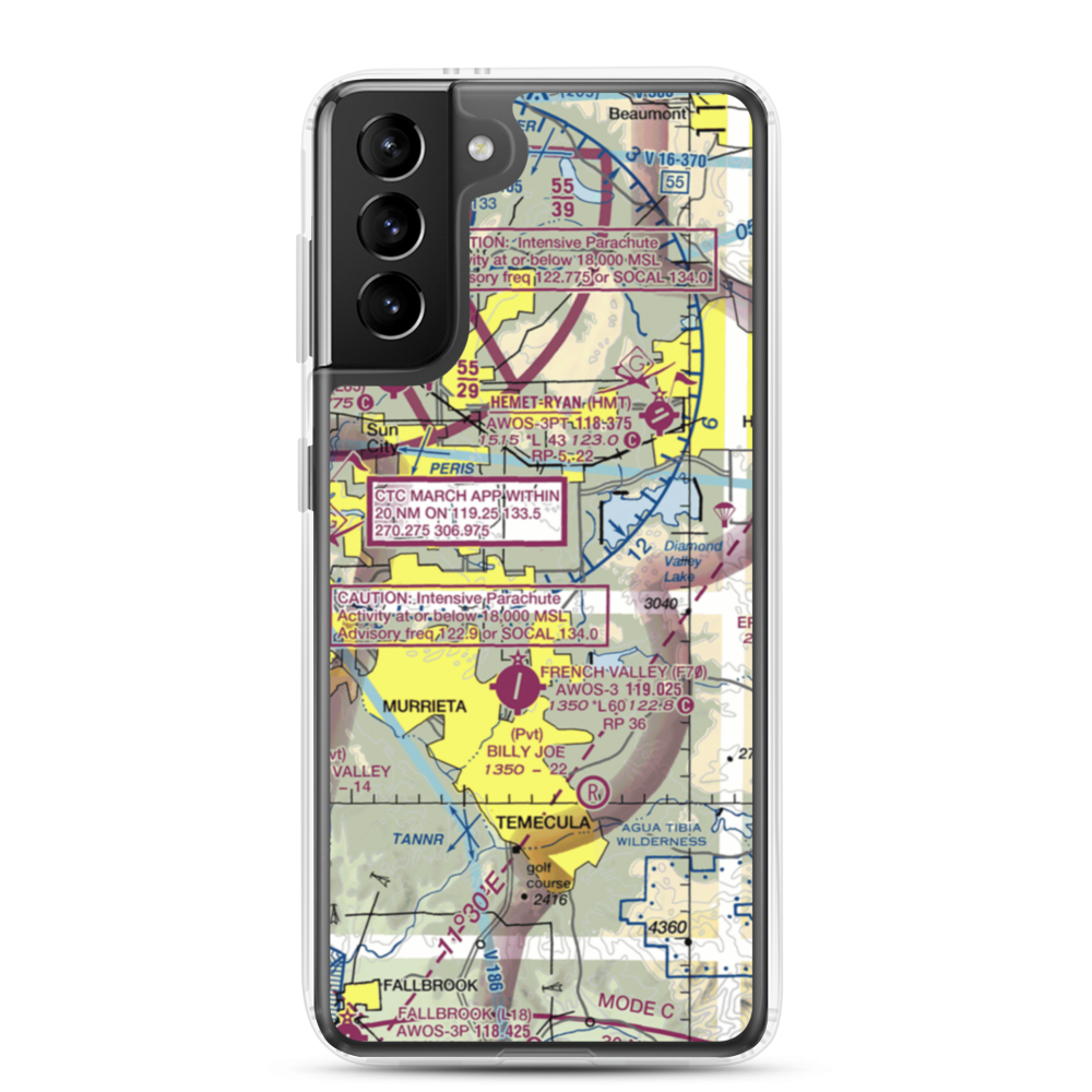 Pines Airpark (8CA5) VFR Sectional Samsung Case Samsung Galaxy S21 Plus model shown