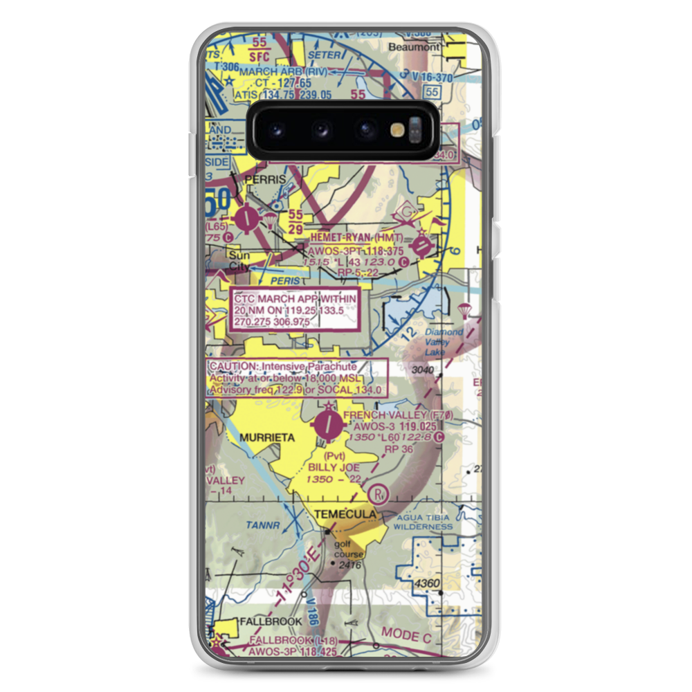 Pines Airpark (8CA5) VFR Sectional Samsung Case Samsung Galaxy S10+ model shown