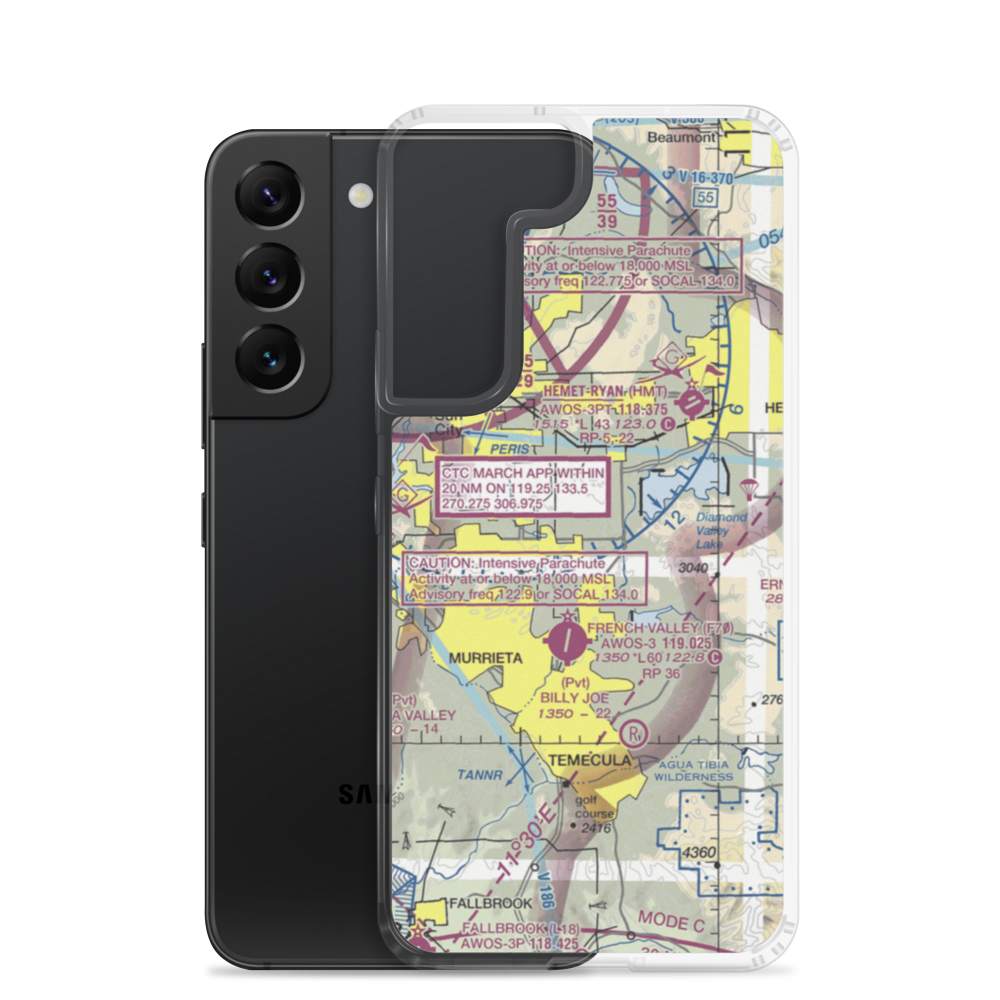 Pines Airpark (8CA5) VFR Sectional Samsung Case Samsung Galaxy S22 model shown