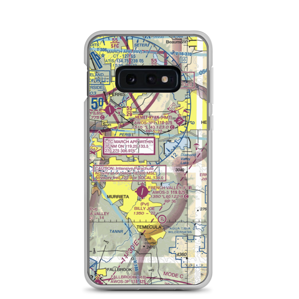 Pines Airpark (8CA5) VFR Sectional Samsung Case Samsung Galaxy S10e model shown