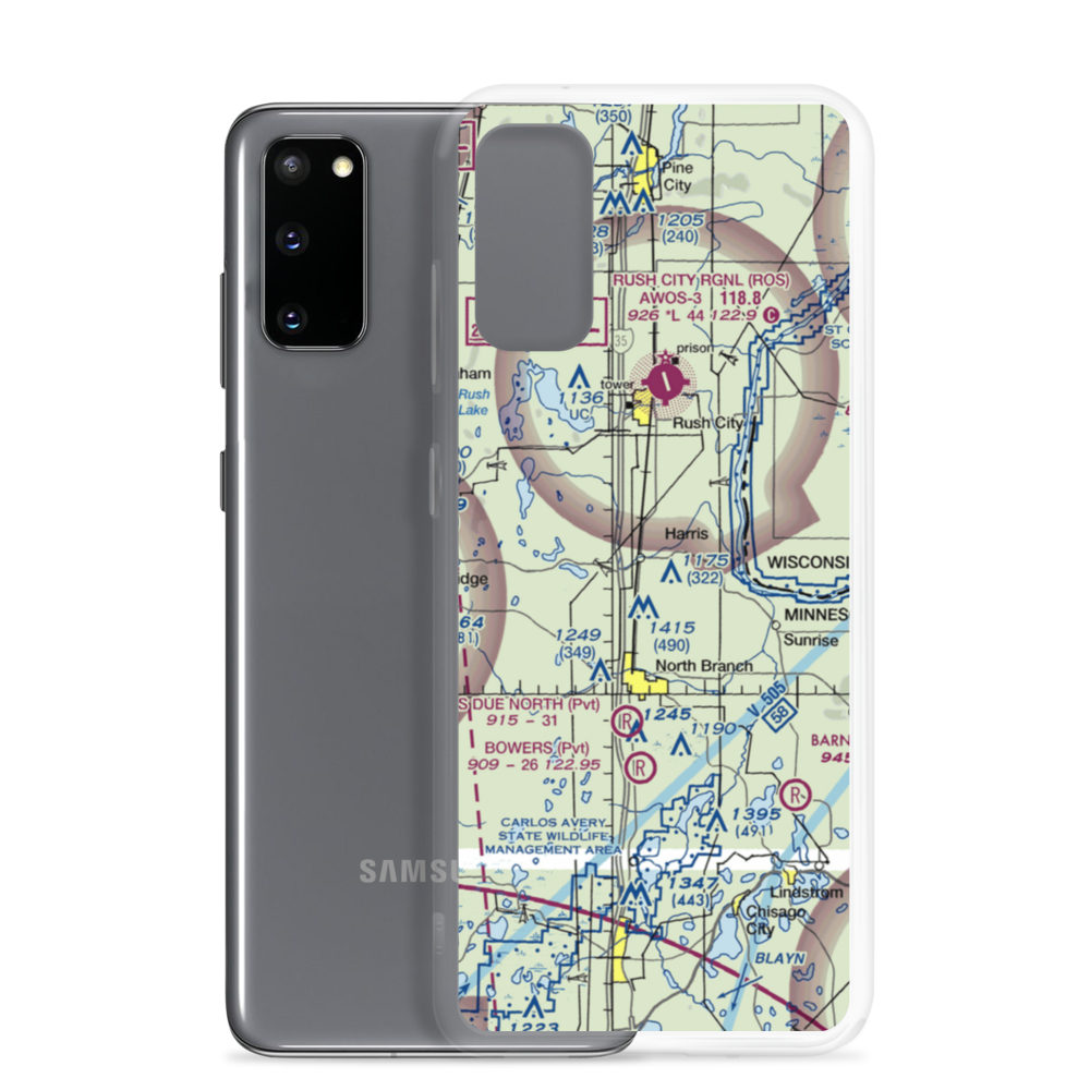 Pinetree Airpark (MY28) VFR Sectional Samsung Case Samsung Galaxy S20 model shown