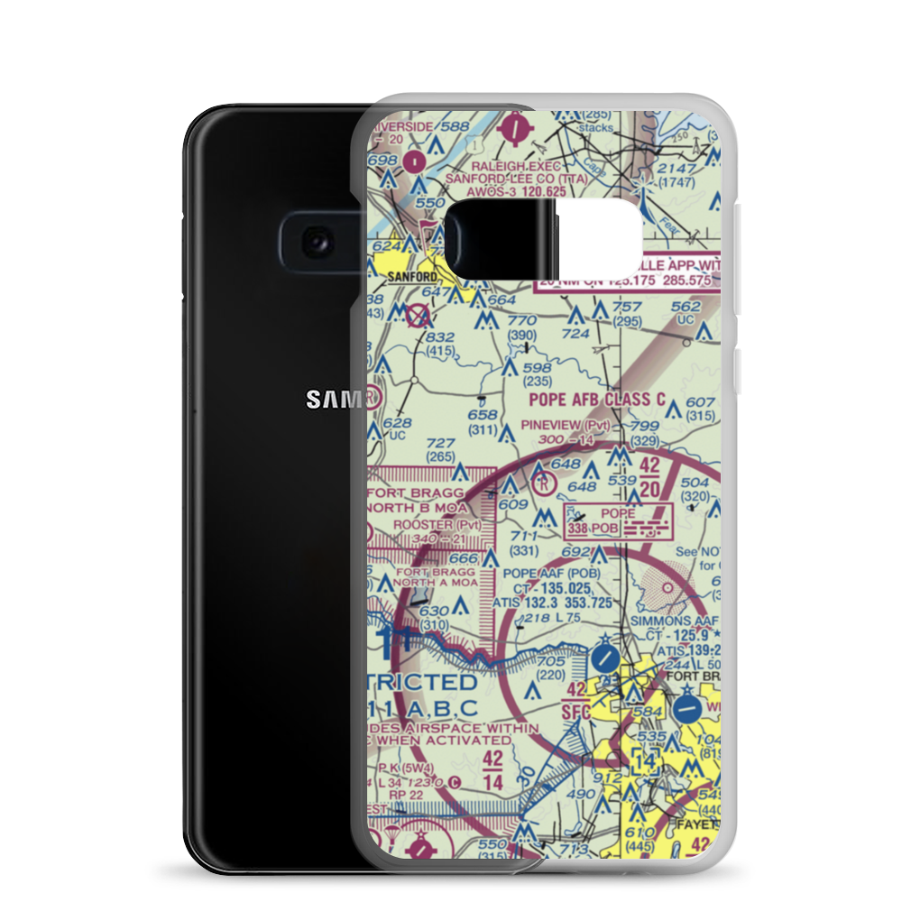 Pineview Air Airport (82NC) VFR Sectional Samsung Case Samsung Galaxy S10e model shown