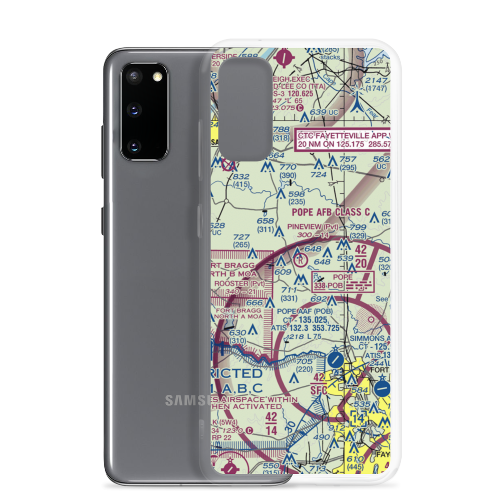 Pineview Air Airport (82NC) VFR Sectional Samsung Case Samsung Galaxy S20 model shown