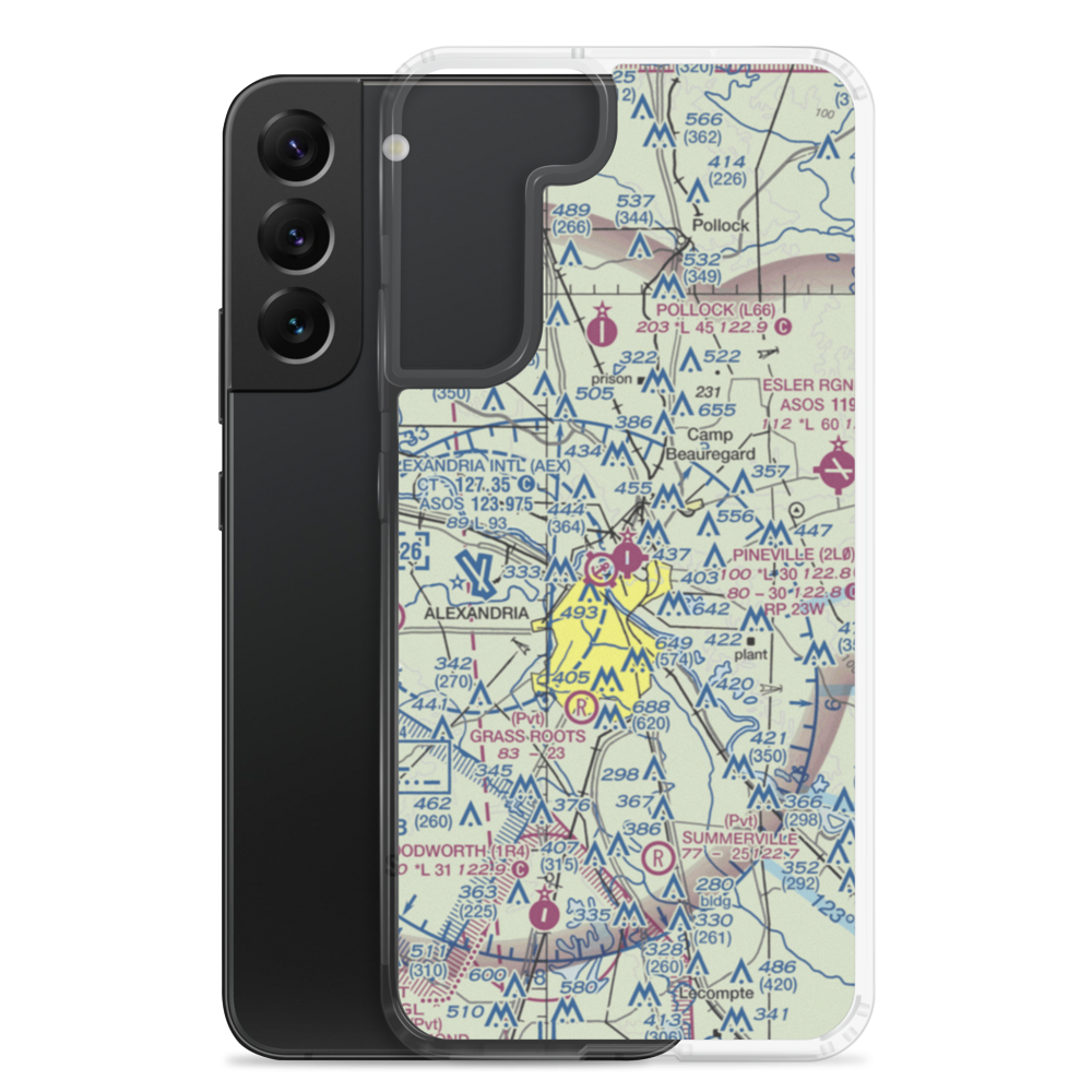 Pineville Municipal Airport (2L0) VFR Sectional Samsung Case Samsung Galaxy S22 Plus model shown