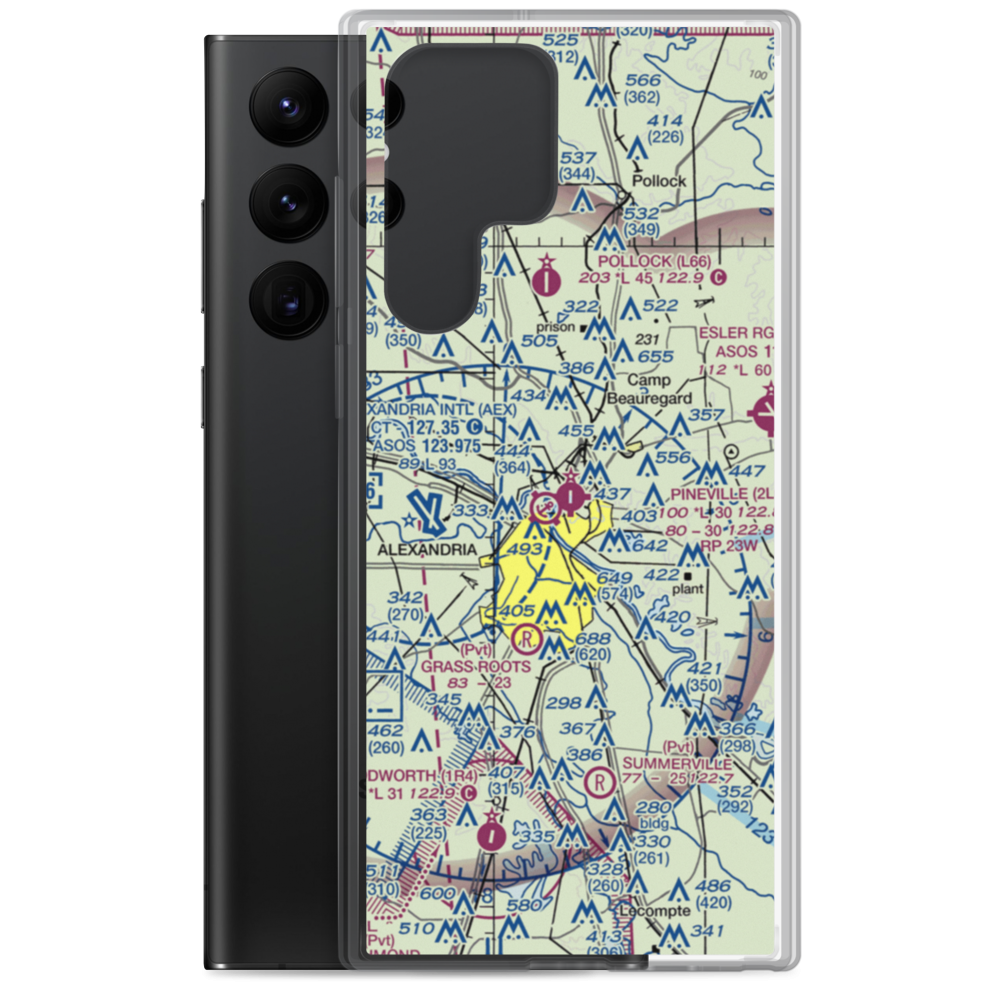 Pineville Municipal Airport (2L0) VFR Sectional Samsung Case Samsung Galaxy S22 Ultra model shown