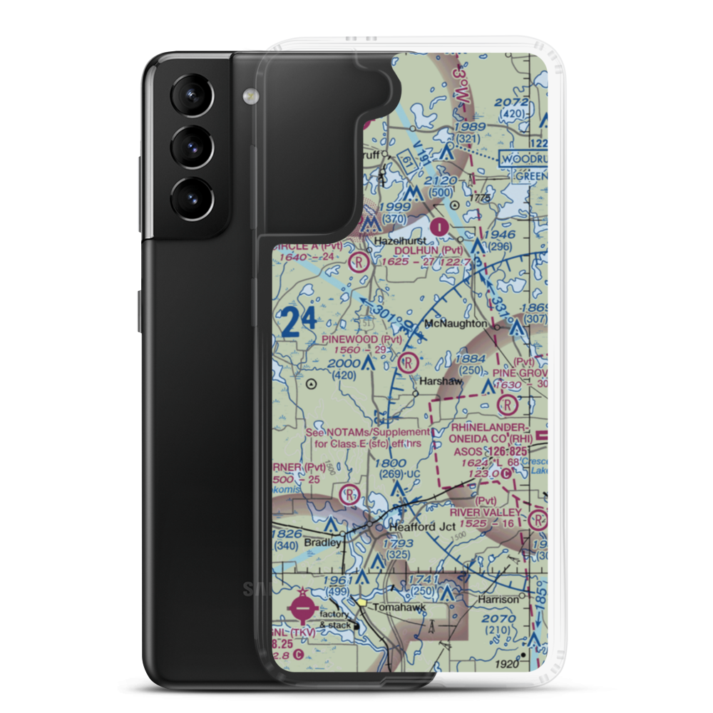 Pinewood Air Park (WS39) VFR Sectional Samsung Case Samsung Galaxy S21 Plus model shown