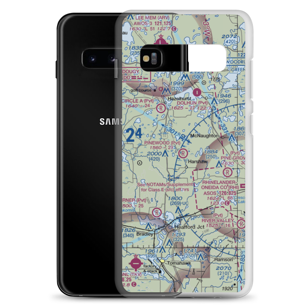 Pinewood Air Park (WS39) VFR Sectional Samsung Case Samsung Galaxy S10+ model shown