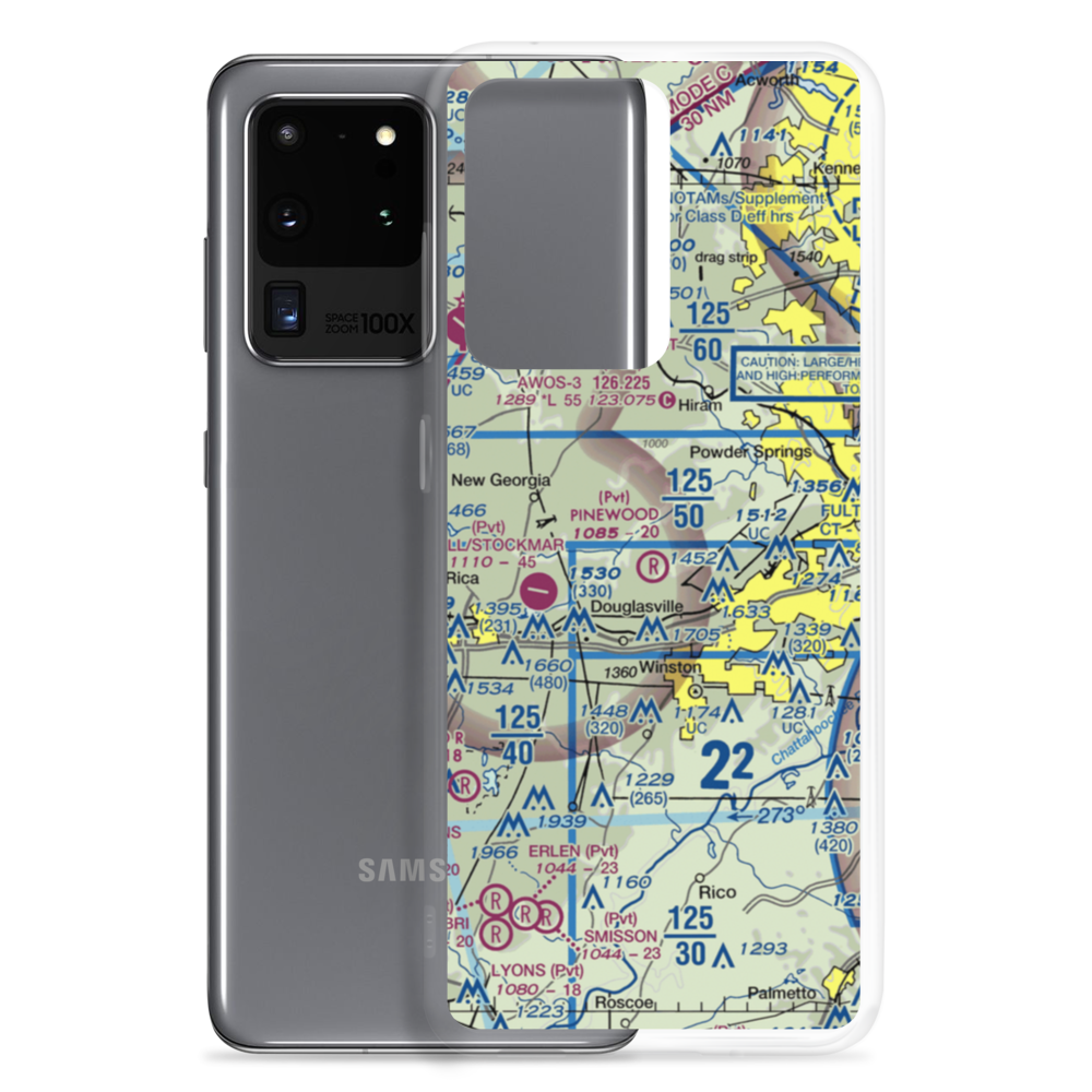 Pinewood Airport (0GE0) VFR Sectional Samsung Case Samsung Galaxy S20 Ultra model shown