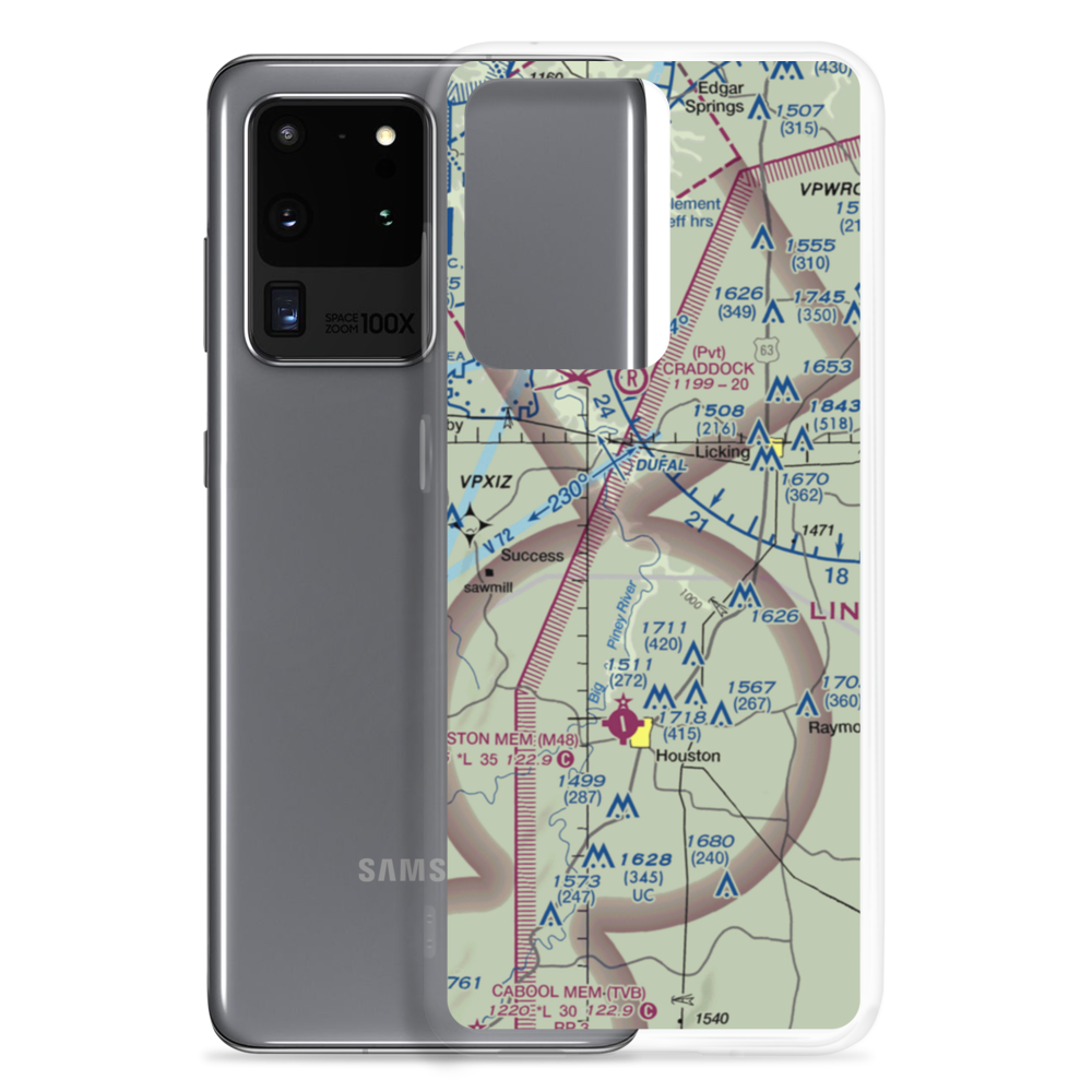 Piney Bend Airport (MU25) VFR Sectional Samsung Case Samsung Galaxy S20 Ultra model shown
