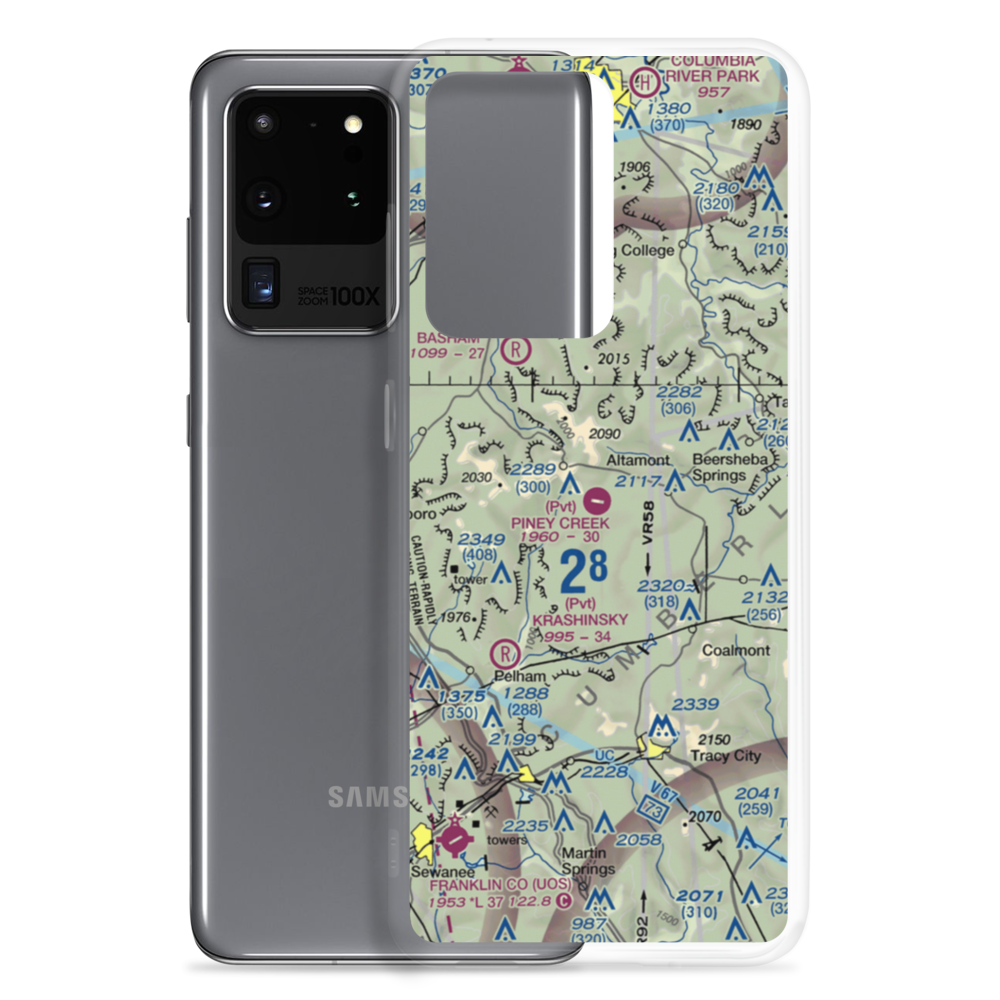 Piney Creek Airport (88TN) VFR Sectional Samsung Case Samsung Galaxy S20 Ultra model shown