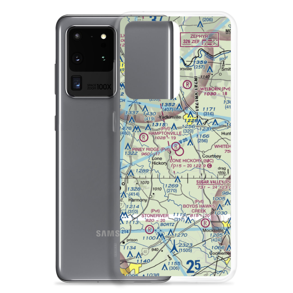 Piney Ridge Airport (NC42) VFR Sectional Samsung Case Samsung Galaxy S20 Ultra model shown