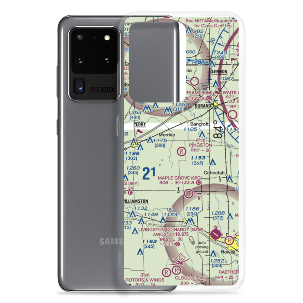 Pingston Aeroworks Airport (54MI) VFR Sectional Samsung Case Samsung Galaxy S20 Ultra model shown