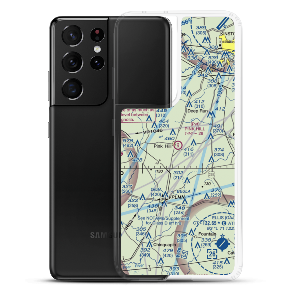 Pink Hill Airport (4W9) VFR Sectional Samsung Case Samsung Galaxy S21 Ultra model shown