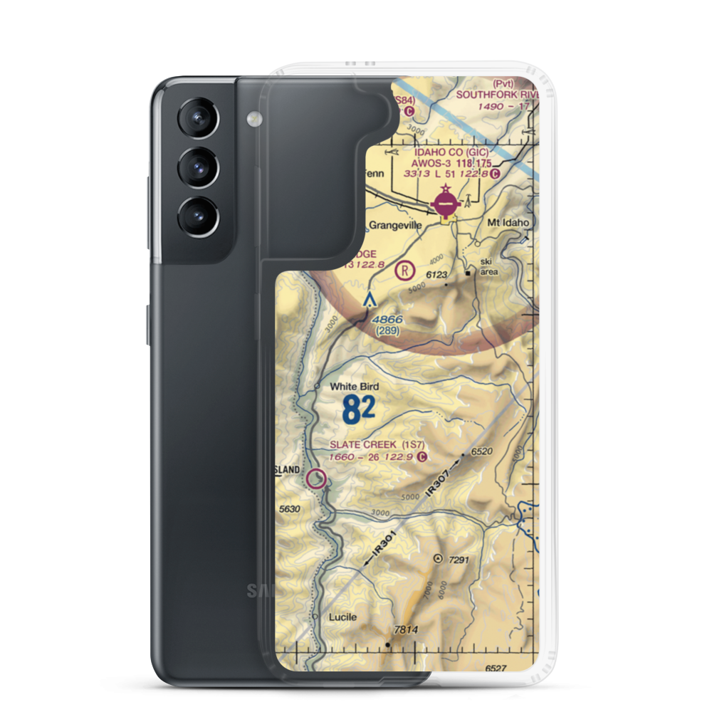 Pinnacle Airport (0ID8) VFR Sectional Samsung Case Samsung Galaxy S21 model shown