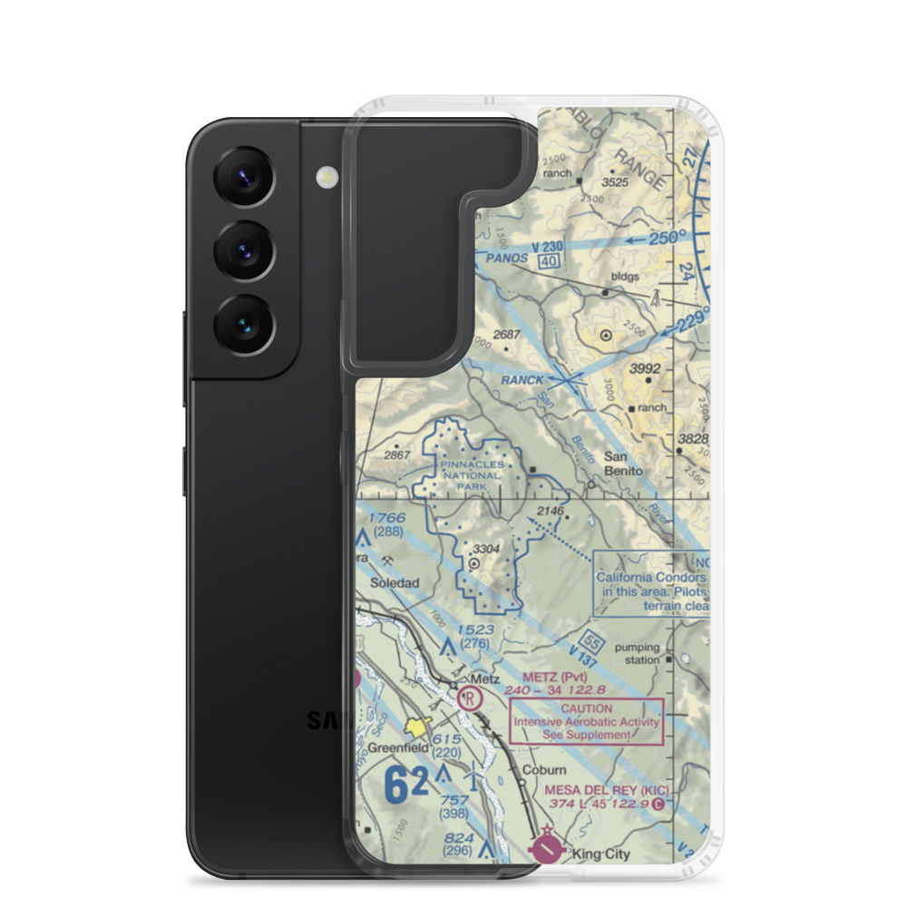 Pinnacles Ranch Airport (O23) VFR Sectional Samsung Case Samsung Galaxy S22 model shown