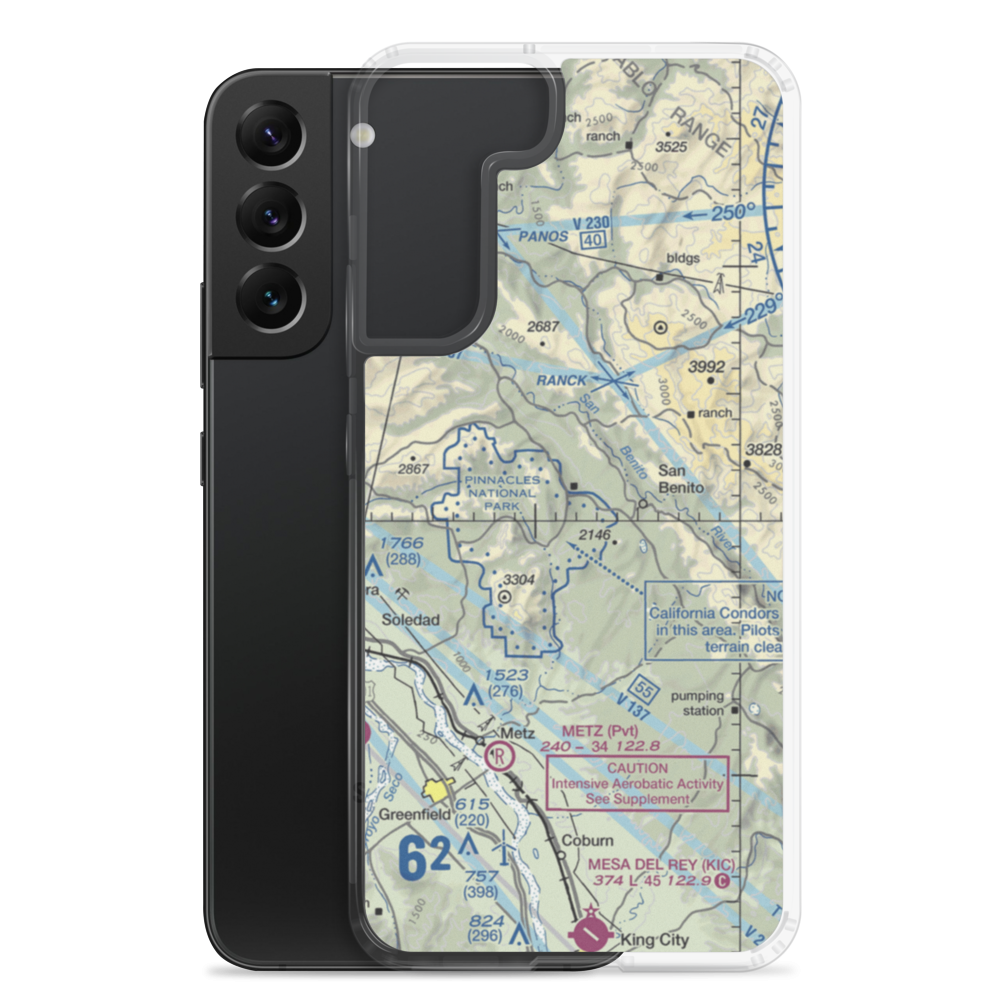 Pinnacles Ranch Airport (O23) VFR Sectional Samsung Case Samsung Galaxy S22 Plus model shown