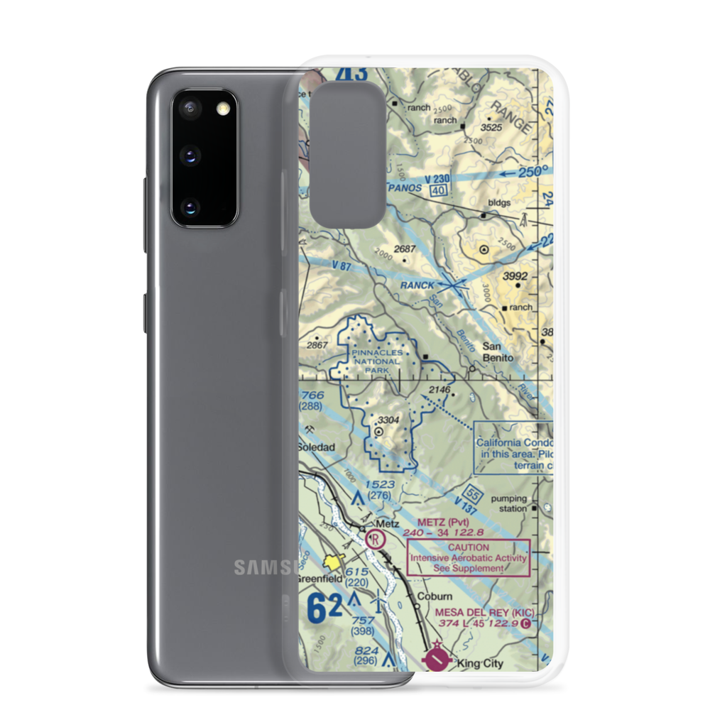 Pinnacles Ranch Airport (O23) VFR Sectional Samsung Case Samsung Galaxy S20 model shown