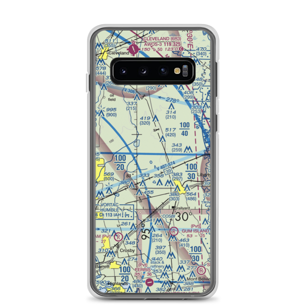 Pinoak Airport (3TE9) VFR Sectional Samsung Case Samsung Galaxy S10 model shown