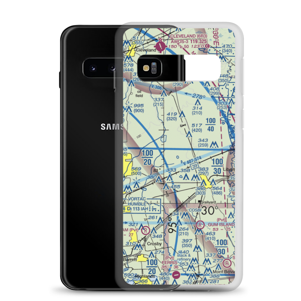 Pinoak Airport (3TE9) VFR Sectional Samsung Case Samsung Galaxy S10 model shown