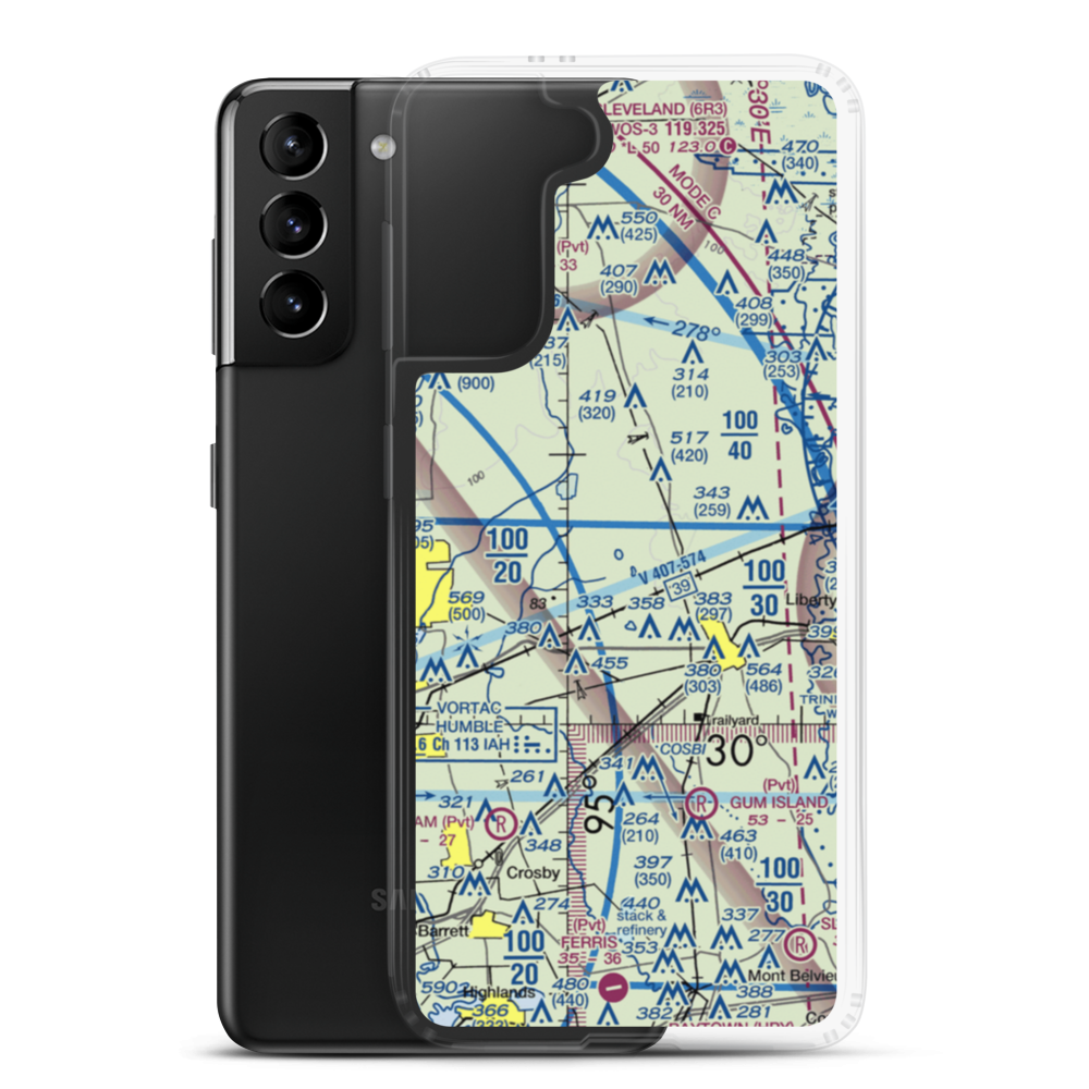 Pinoak Airport (3TE9) VFR Sectional Samsung Case Samsung Galaxy S21 Plus model shown
