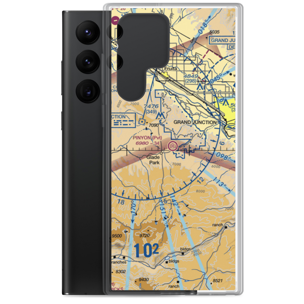 Pinyon Airport (CO43) VFR Sectional Samsung Case Samsung Galaxy S22 Ultra model shown