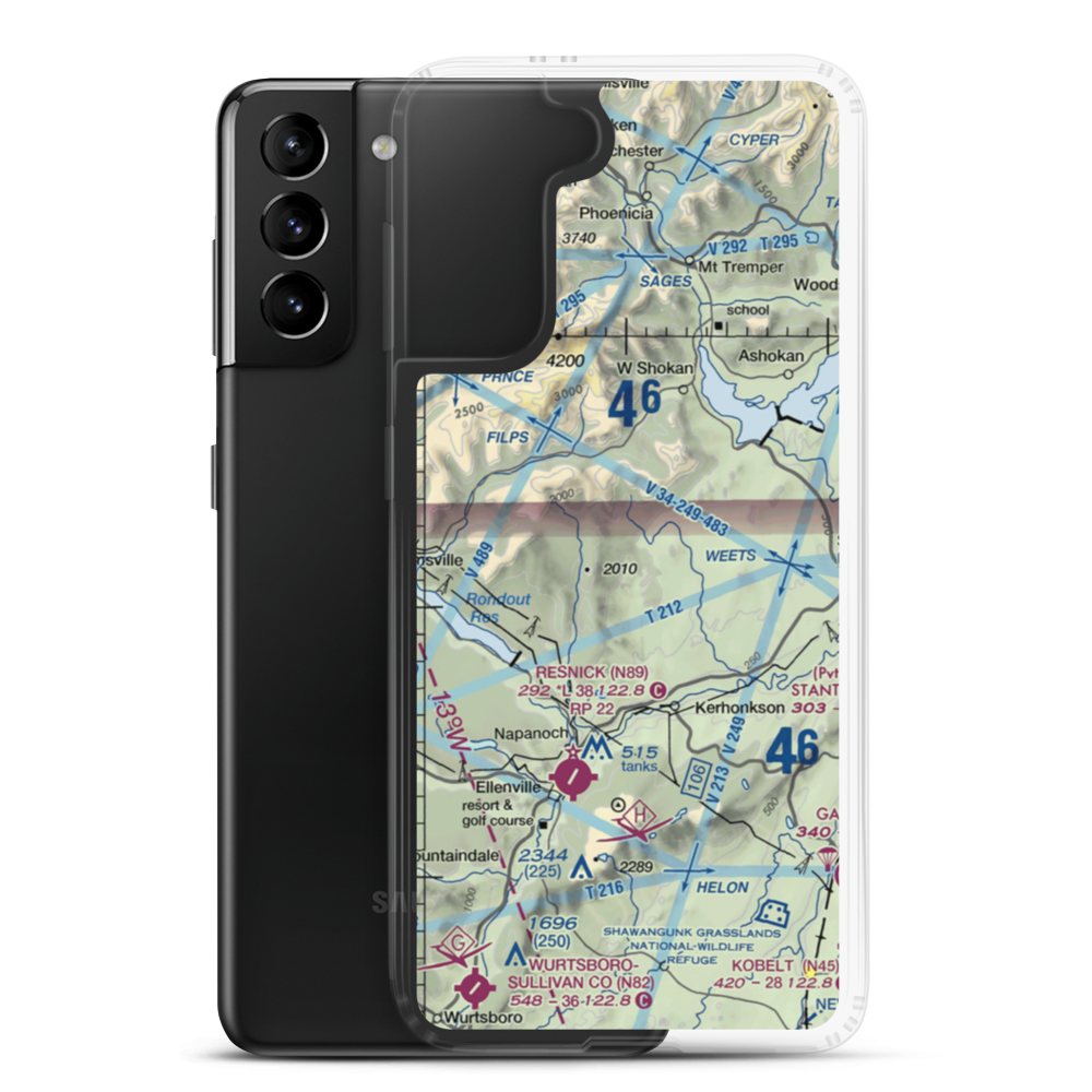 Piolis Brookside Airport (6NY7) VFR Sectional Samsung Case Samsung Galaxy S21 Plus model shown