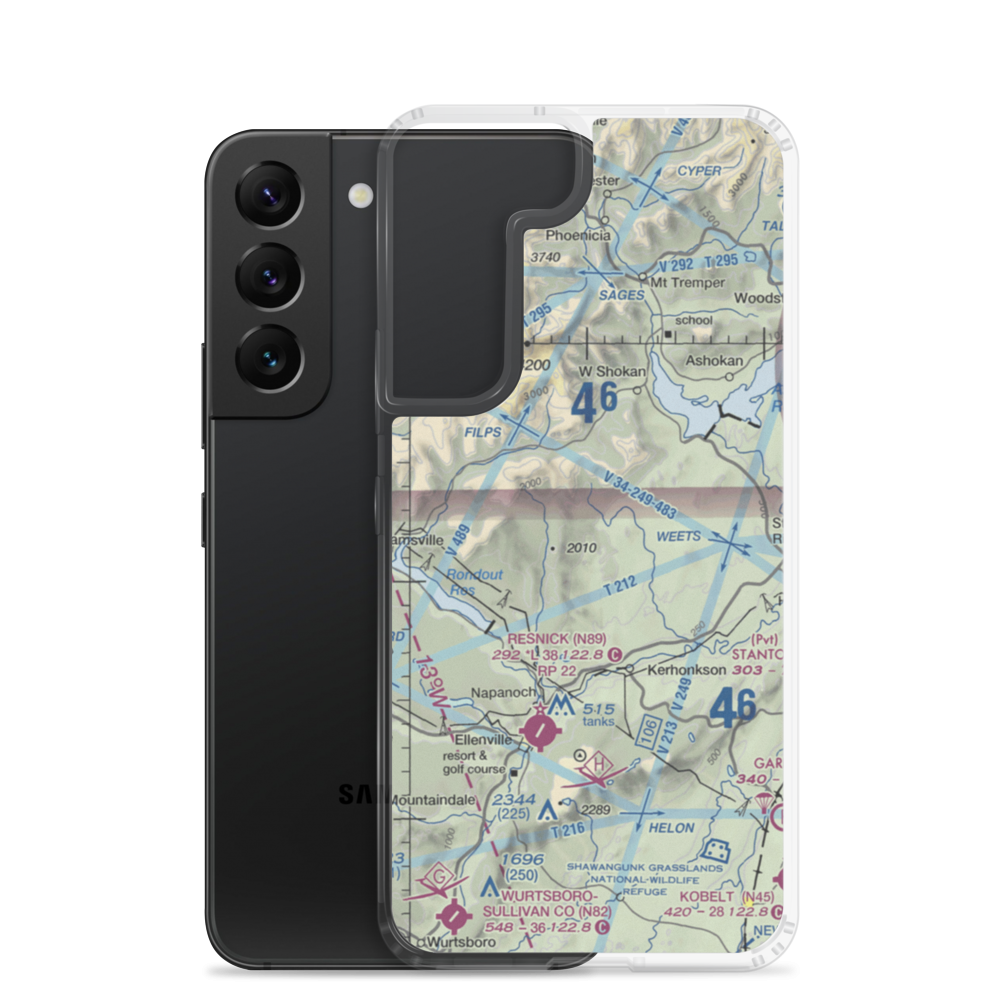 Piolis Brookside Airport (6NY7) VFR Sectional Samsung Case Samsung Galaxy S22 model shown