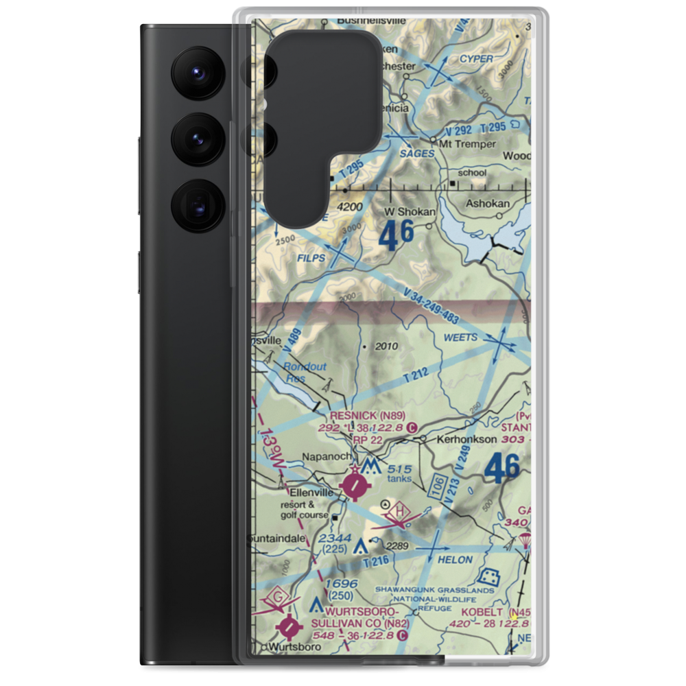 Piolis Brookside Airport (6NY7) VFR Sectional Samsung Case Samsung Galaxy S22 Ultra model shown
