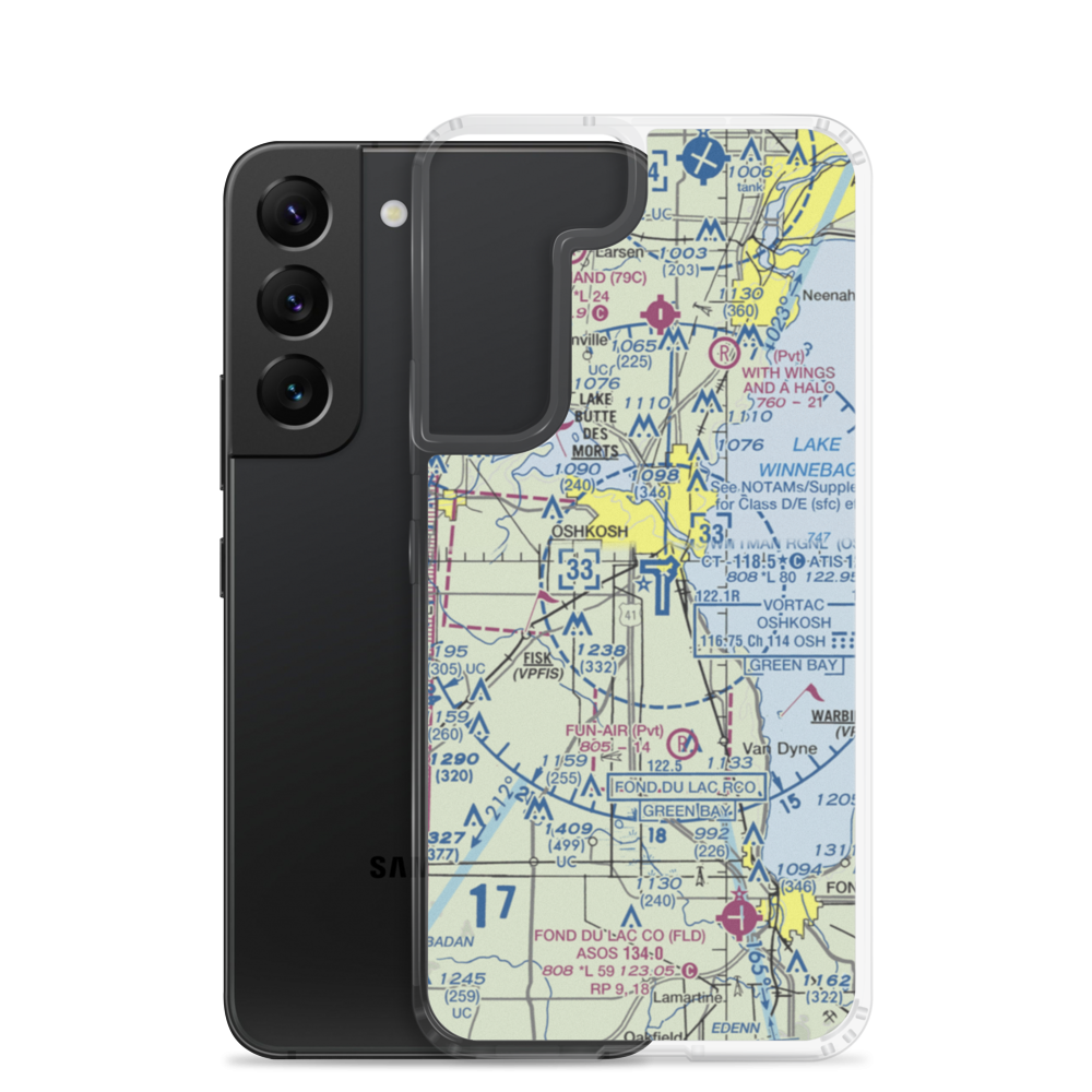 Pioneer Airport (WS17) VFR Sectional Samsung Case Samsung Galaxy S22 model shown