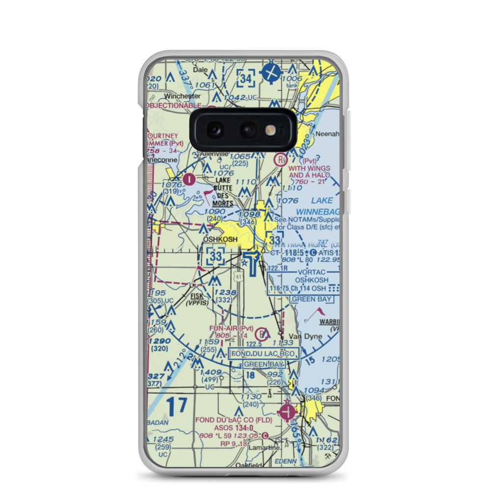 Pioneer Airport (WS17) VFR Sectional Samsung Case Samsung Galaxy S10e model shown