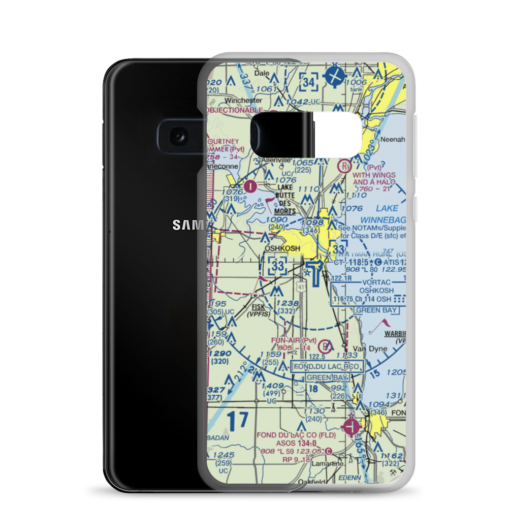 Pioneer Airport (WS17) VFR Sectional Samsung Case Samsung Galaxy S10e model shown