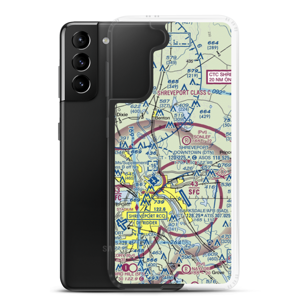 Pioneer Field Flight Park Ultralightport (LA17) VFR Sectional Samsung Case Samsung Galaxy S21 Plus model shown