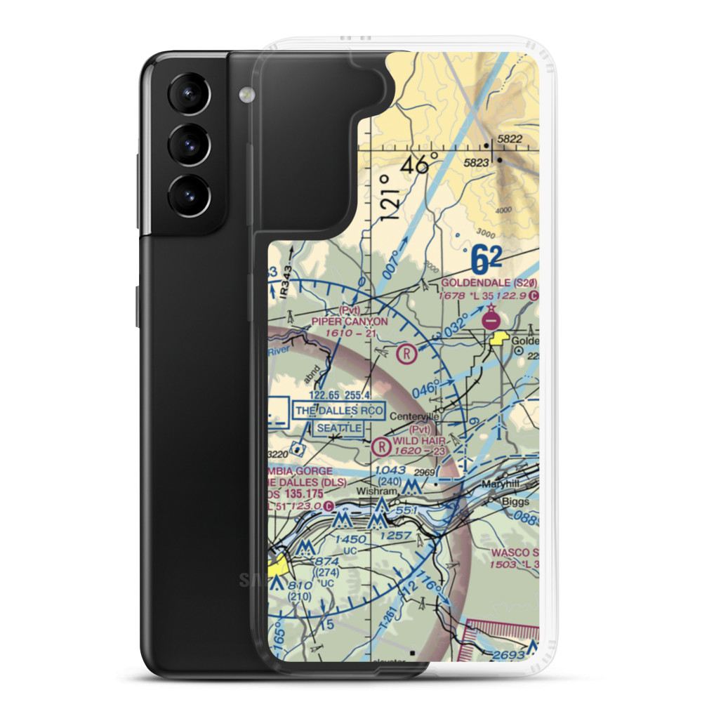 Piper Canyon Airport (9WA4) VFR Sectional Samsung Case Samsung Galaxy S21 Plus model shown