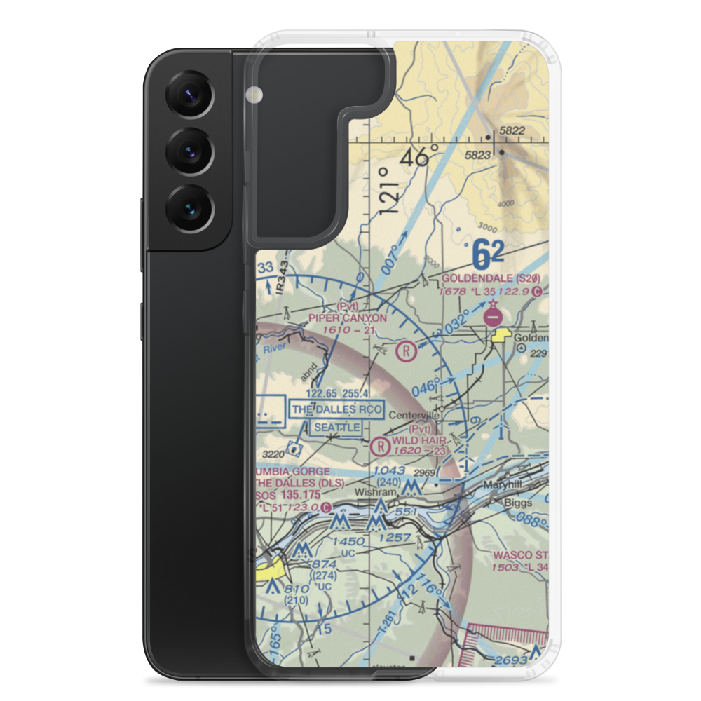 Piper Canyon Airport (9WA4) VFR Sectional Samsung Case Samsung Galaxy S22 Plus model shown