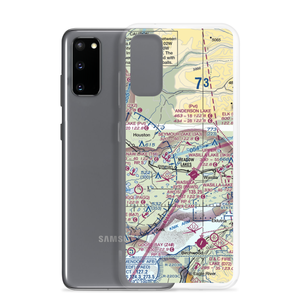 Piper Landing Airport (AK25) VFR Sectional Samsung Case Samsung Galaxy S20 model shown