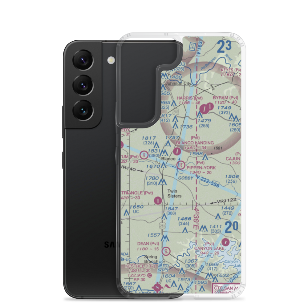 Pippen-York Ranch Airport (TX41) VFR Sectional Samsung Case Samsung Galaxy S22 model shown