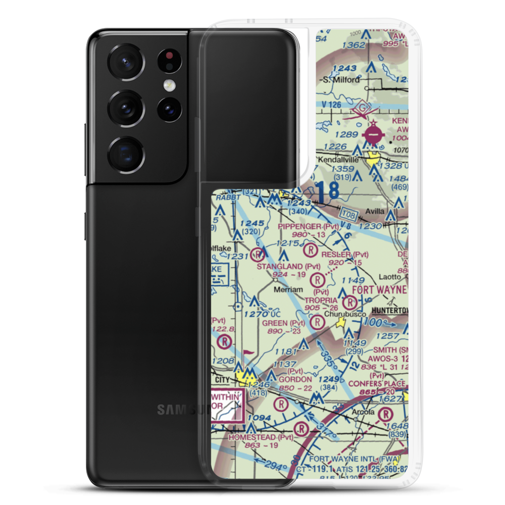 Pippenger Airport (3IN5) VFR Sectional Samsung Case Samsung Galaxy S21 Ultra model shown