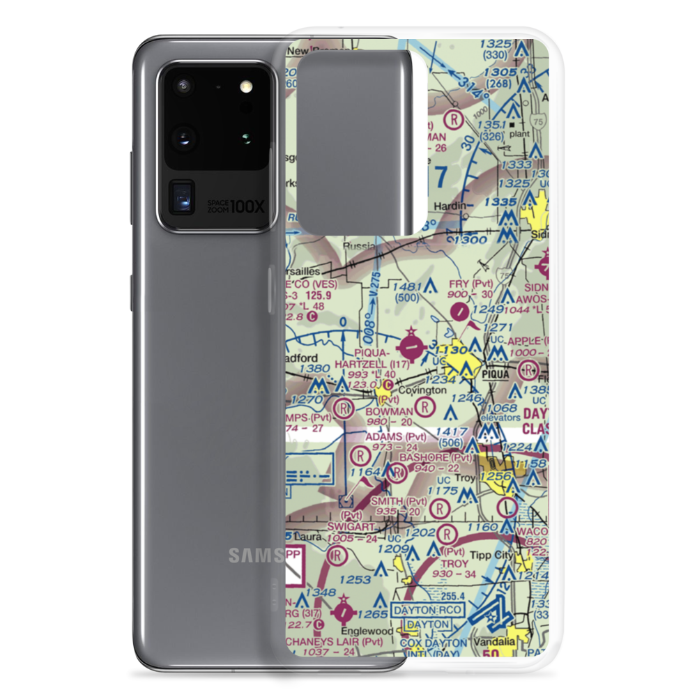 Piqua Airport-Hartzell Field (I17) VFR Sectional Samsung Case Samsung Galaxy S20 Ultra model shown