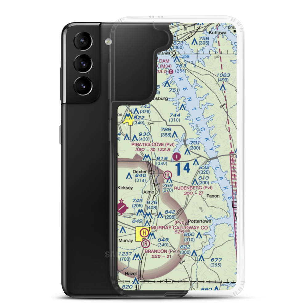 Pirates Cove Airport (42KY) VFR Sectional Samsung Case Samsung Galaxy S21 Plus model shown