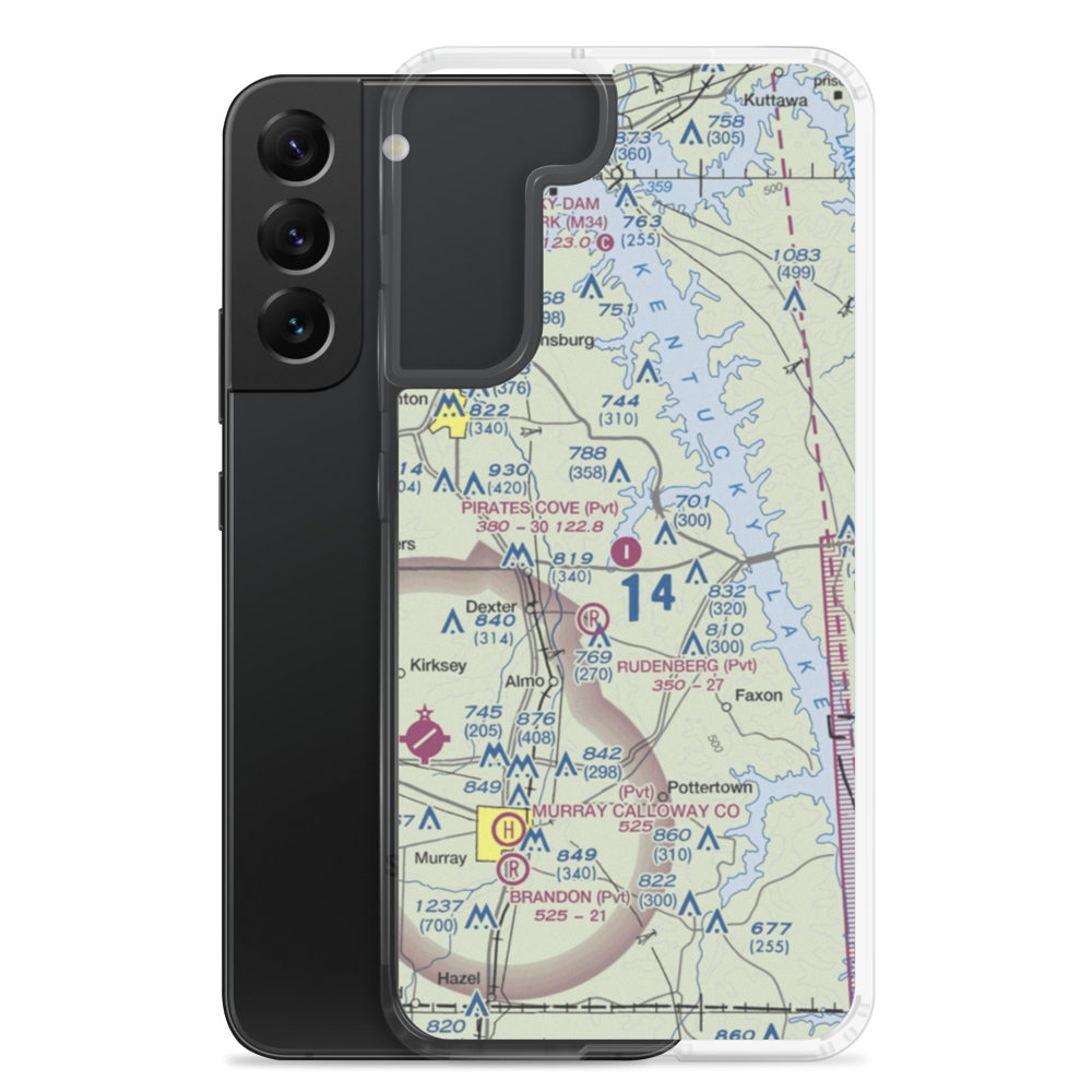 Pirates Cove Airport (42KY) VFR Sectional Samsung Case Samsung Galaxy S22 Plus model shown