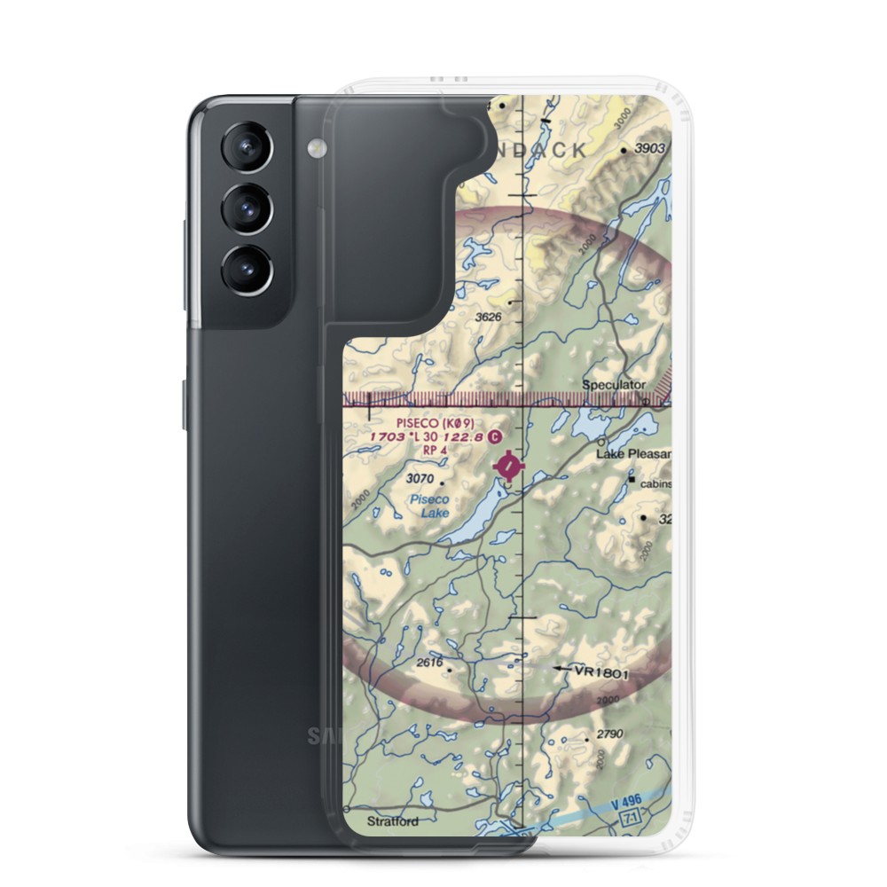 Piseco Airport (K09) VFR Sectional Samsung Case Samsung Galaxy S21 model shown