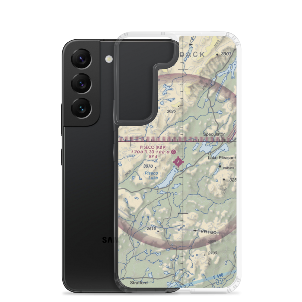 Piseco Airport (K09) VFR Sectional Samsung Case Samsung Galaxy S22 model shown