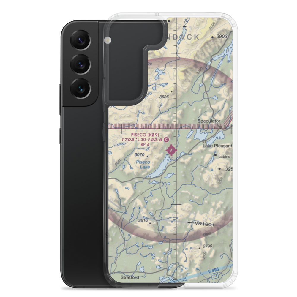 Piseco Airport (K09) VFR Sectional Samsung Case Samsung Galaxy S22 Plus model shown