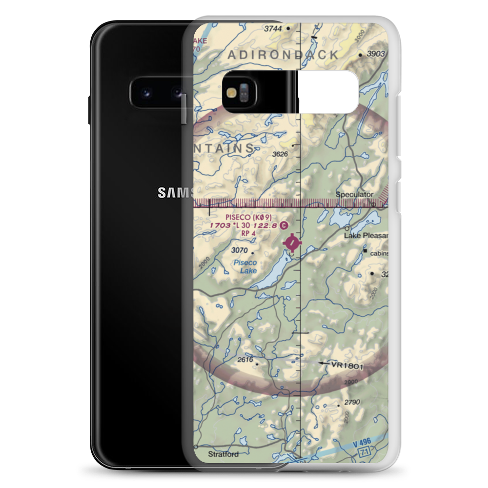 Piseco Airport (K09) VFR Sectional Samsung Case Samsung Galaxy S10+ model shown